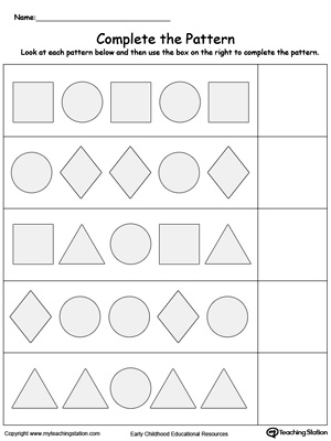 Complete the Shape Pattern