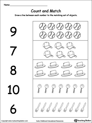 Count and Match 6 Through 10