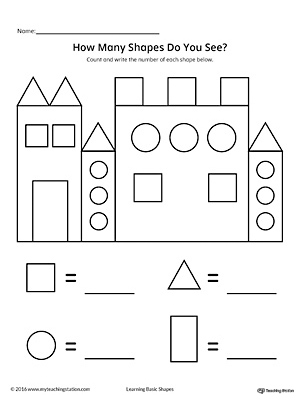 Recognize And Count the Shapes In the Castle