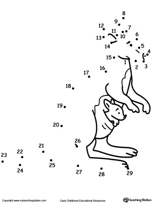 Learning to Count by Connecting the Dots 1 Through 29: Drawing a Kangaroo