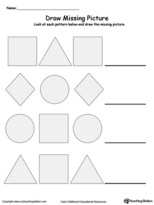 Draw the Missing Shape to Complete the Pattern