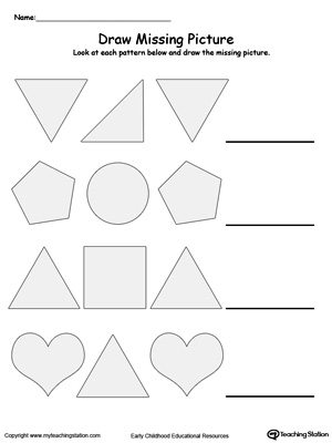 Draw the Missing Picture to Complete the Pattern