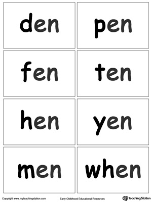 EN Word Family Flash Cards