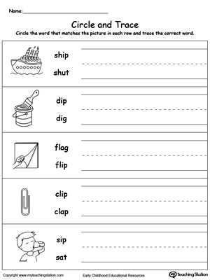 Build vocabulary, word-sound recognition and practice writing with this IP Word Family worksheet.