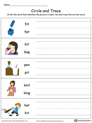 Build vocabulary, learn phonics and practice writing with this IT Word Family worksheet.