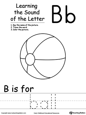 Learning Beginning Letter Sound: B
