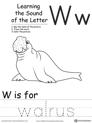 Learning Beginning Letter Sound: W