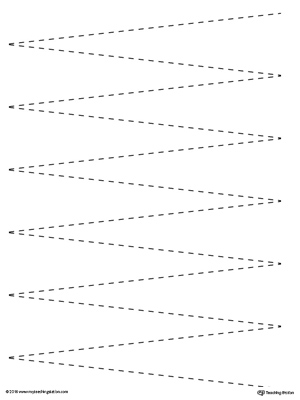 Trace zig zag lines in this fine motor skills preschool worksheet.