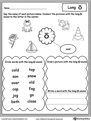 Long O Sound Worksheet | MyTeachingStation.com