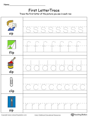 Lowercase Letter Tracing: IP Words in Color