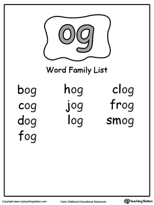OG Word Family List