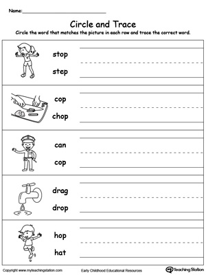 Build vocabulary, word-sound recognition and practice writing with this OP Word Family worksheet.
