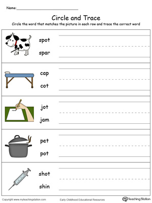Build vocabulary, learn phonics and practice writing with this OT Word Family worksheet.