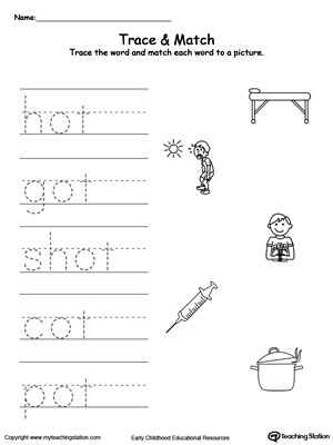 Write short words and identify sounds in this OT Word Family printable worksheet.