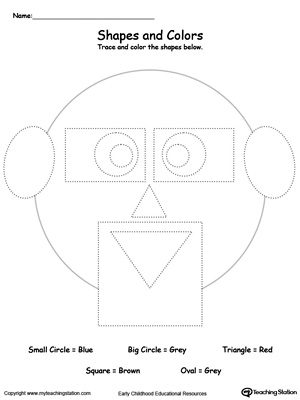 Trace Shapes to Make a Face