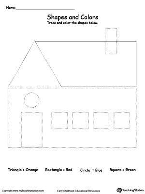 Trace Shapes to Make a House