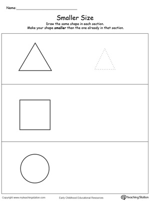 Draw a Smaller Size Shape