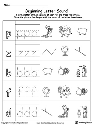 Trace and match the sounds and letters at the beginning of words with this Trace and Match IG Word Family worksheet.