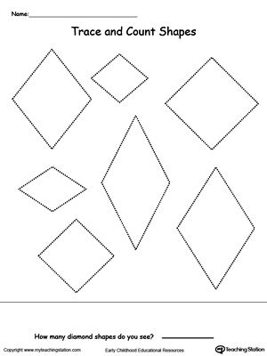 Trace and Count Diamond Shapes
