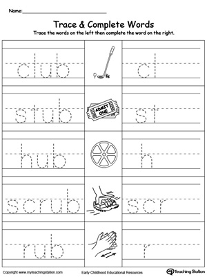 UB Word Family Trace and Write