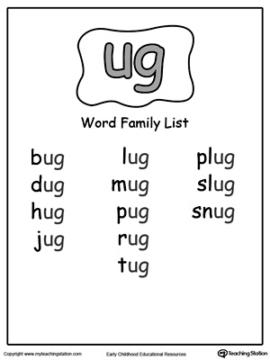 UG Word Family List