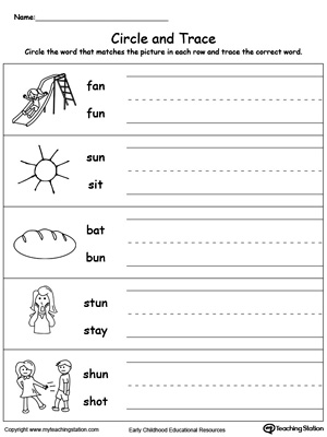 Build vocabulary, word-sound recognition and practice writing with this UN Word Family worksheet.