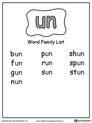 UN Word Family List
