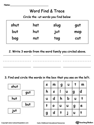 UT Word Family Find and Trace