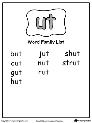 UT Word Family List