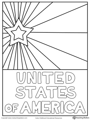 USA Starburst Coloring Page