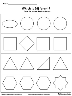 Identify Which Shape is Different