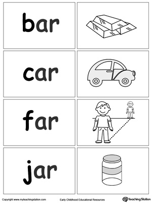 Sort and match words with this  AR Word Family printable worksheet.