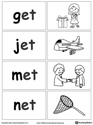 Sort and match words with this  ET Word Family printable worksheet.