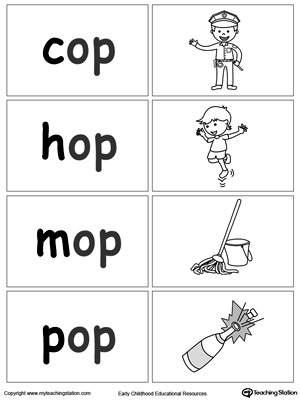 Sort and match words with this  OP Word Family printable worksheet.