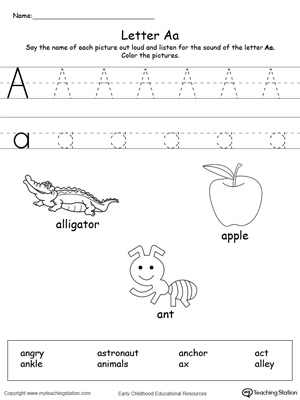 Words Starting With Letter A