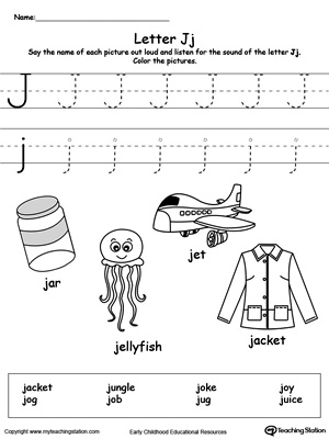 Learning Beginning Letter Sound: J | MyTeachingStation.com