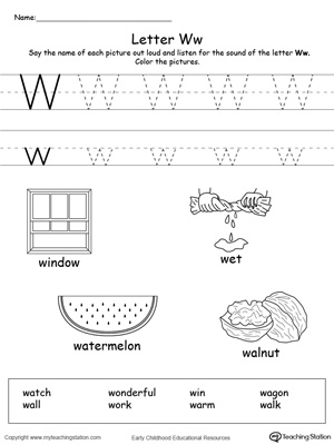 Words Starting With Letter W