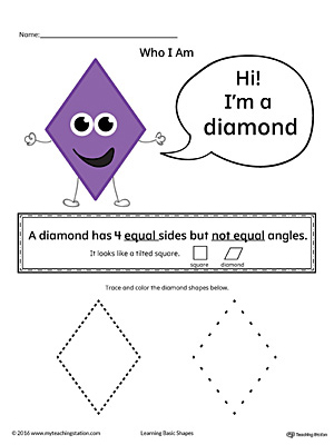 Learning Basic Geometric Shape: Diamond (Color)