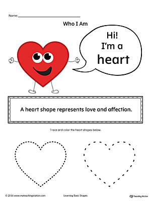 Learning Basic Geometric Shape: Heart (Color)