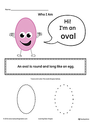 Learning Basic Geometric Shape: Oval (Color)