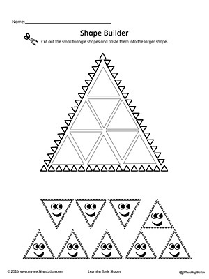 Use the Triangle Geometric Shape Builder Worksheet to help your child practice recognizing basic geometric shapes.