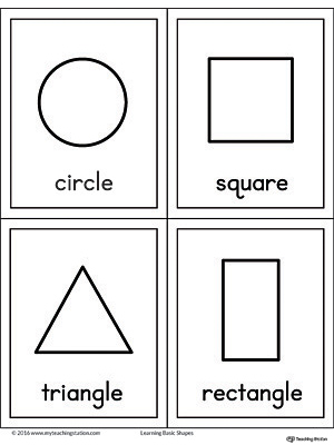 Geometric Shapes Printable Flashcards | MyTeachingStation.com