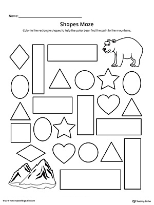 Early Childhood Shapes Worksheets | MyTeachingStation.com