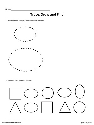 Trace, Draw and Find: Oval Shape