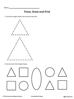 Trace, Draw and Find: Triangle Shape