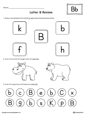 All About Letter B Printable Worksheet