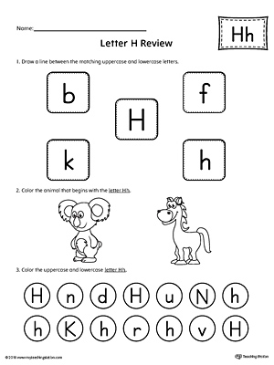All About Letter H Printable Worksheet