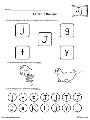 All About Letter J worksheet is a perfect activity for students to review the letter of the week.