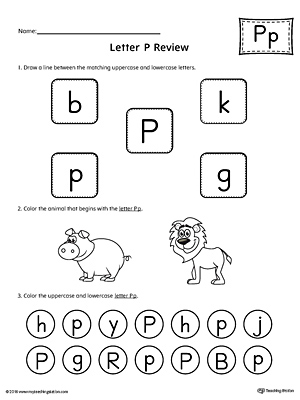 All About Letter P Printable Worksheet