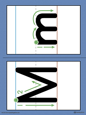 Use the Alphabet Letter M Formation Printable Card to help your child build handwriting confidence by teaching the correct letter formation guidelines from the very beginning.